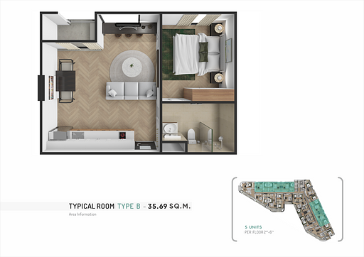The Zero Bang Tao — 1 Bedroom (35 sqm) - 照片 11